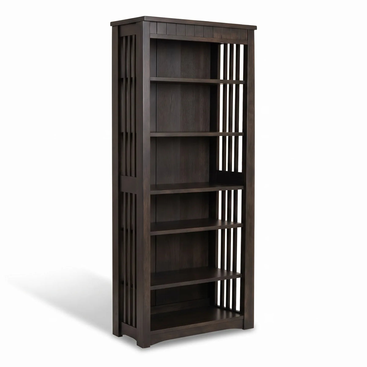 72" Bookcase - Charcoal on a white background