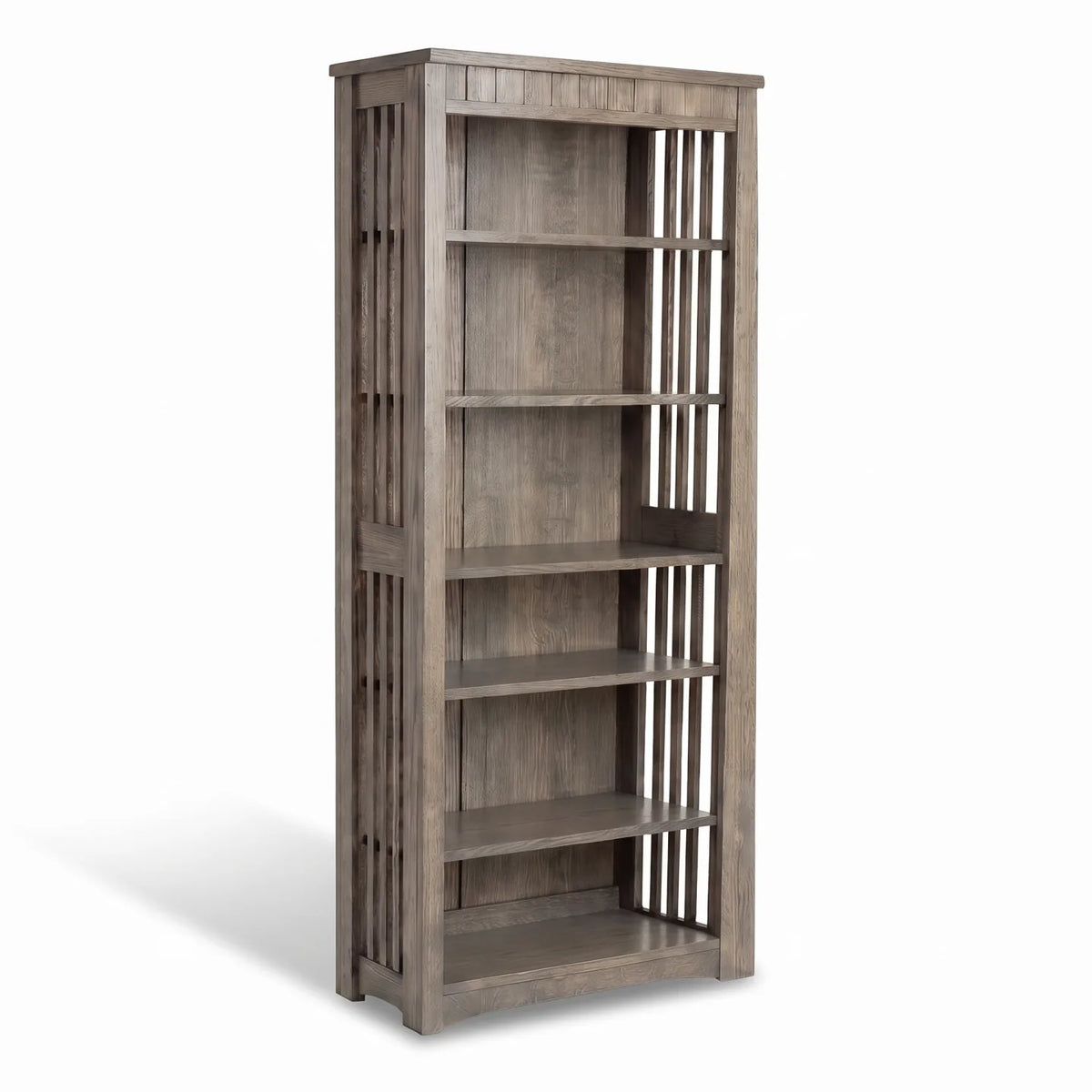 72" Bookcase - Stone Gray on a white background