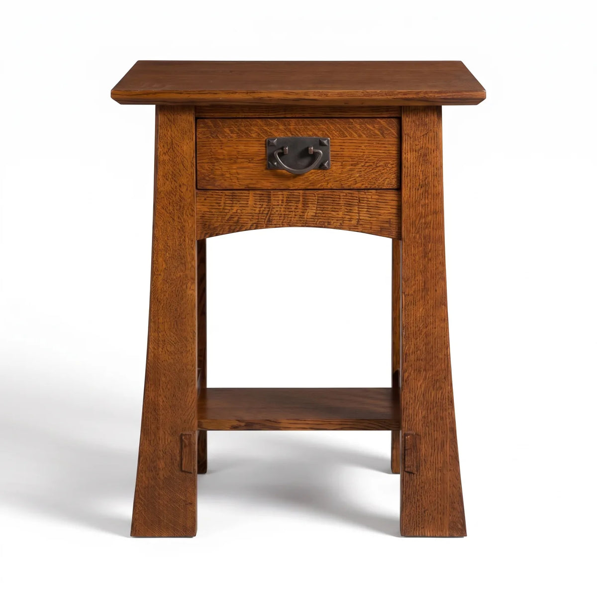 Bungalow Spacesaver Single Drawer Nightstand - Antique Brown on a white background