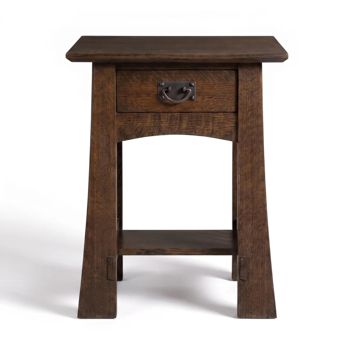 Bungalow Spacesaver Single Drawer Nightstand - Charcoal on a white background