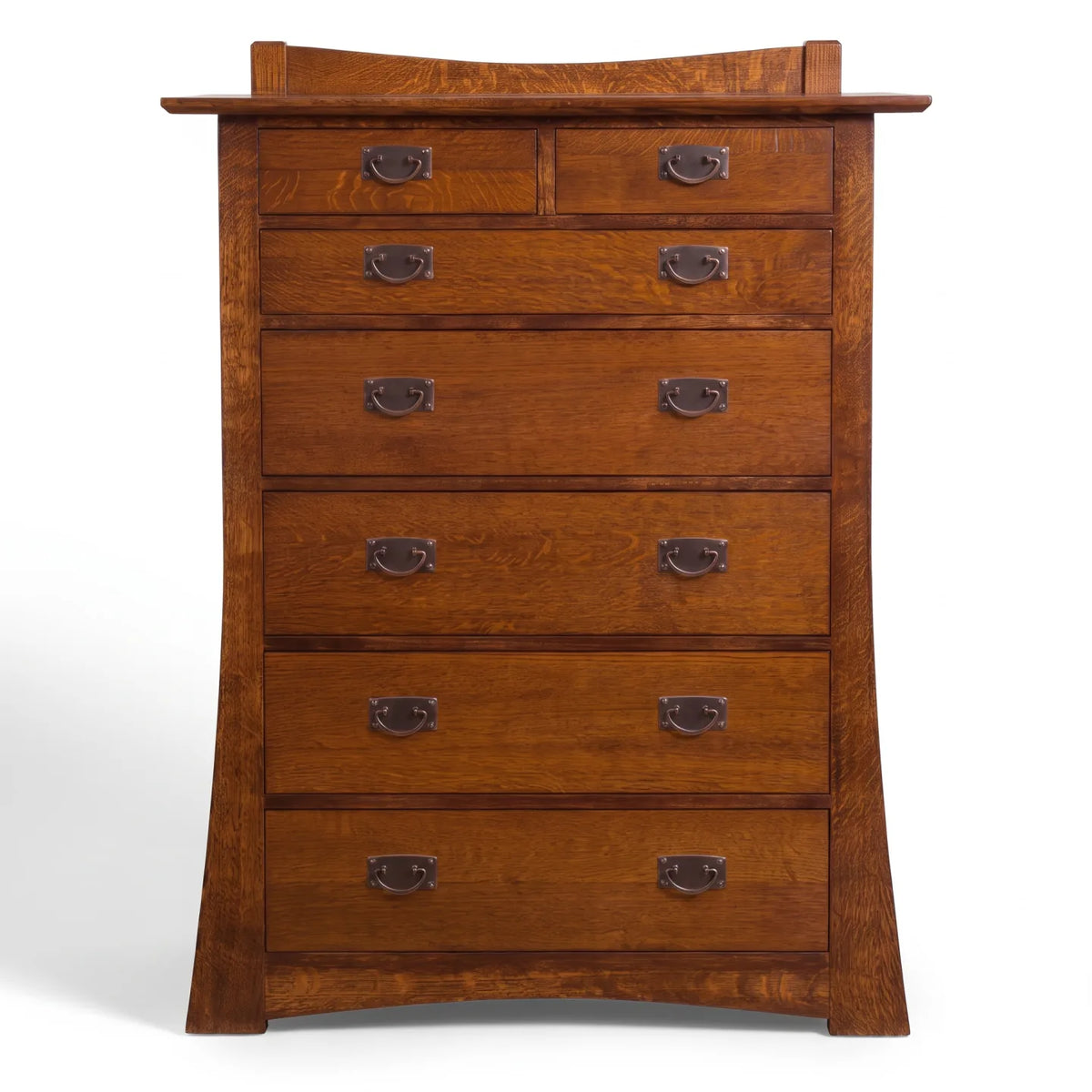 Bungalow 7-Drawer Bedroom Chest - Antique Brown on a white background