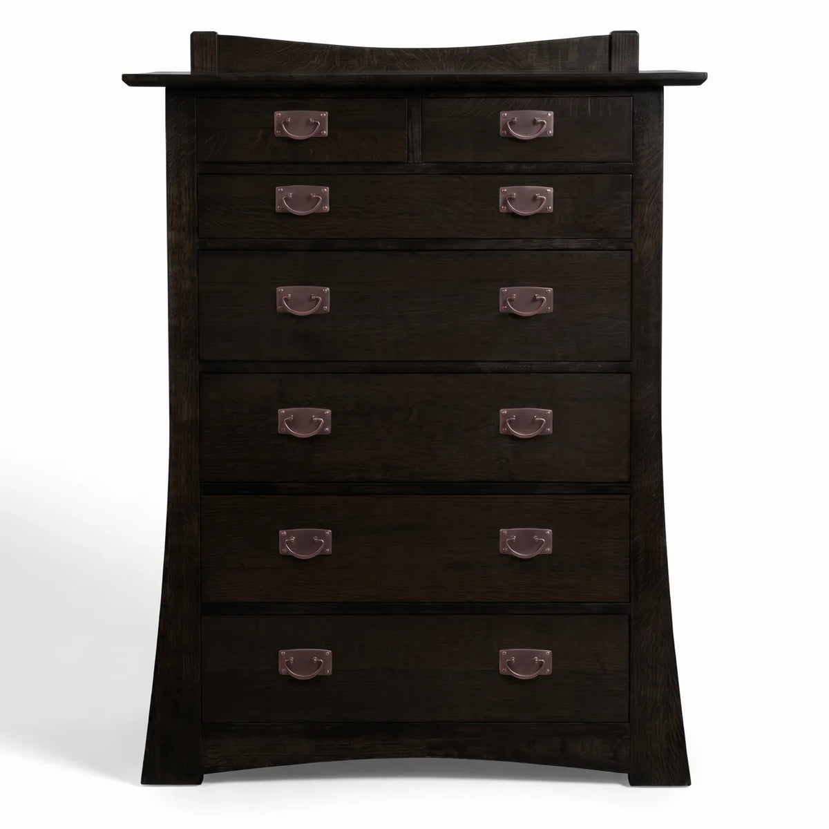 Bungalow 7-Drawer Bedroom Chest - Black on a white background