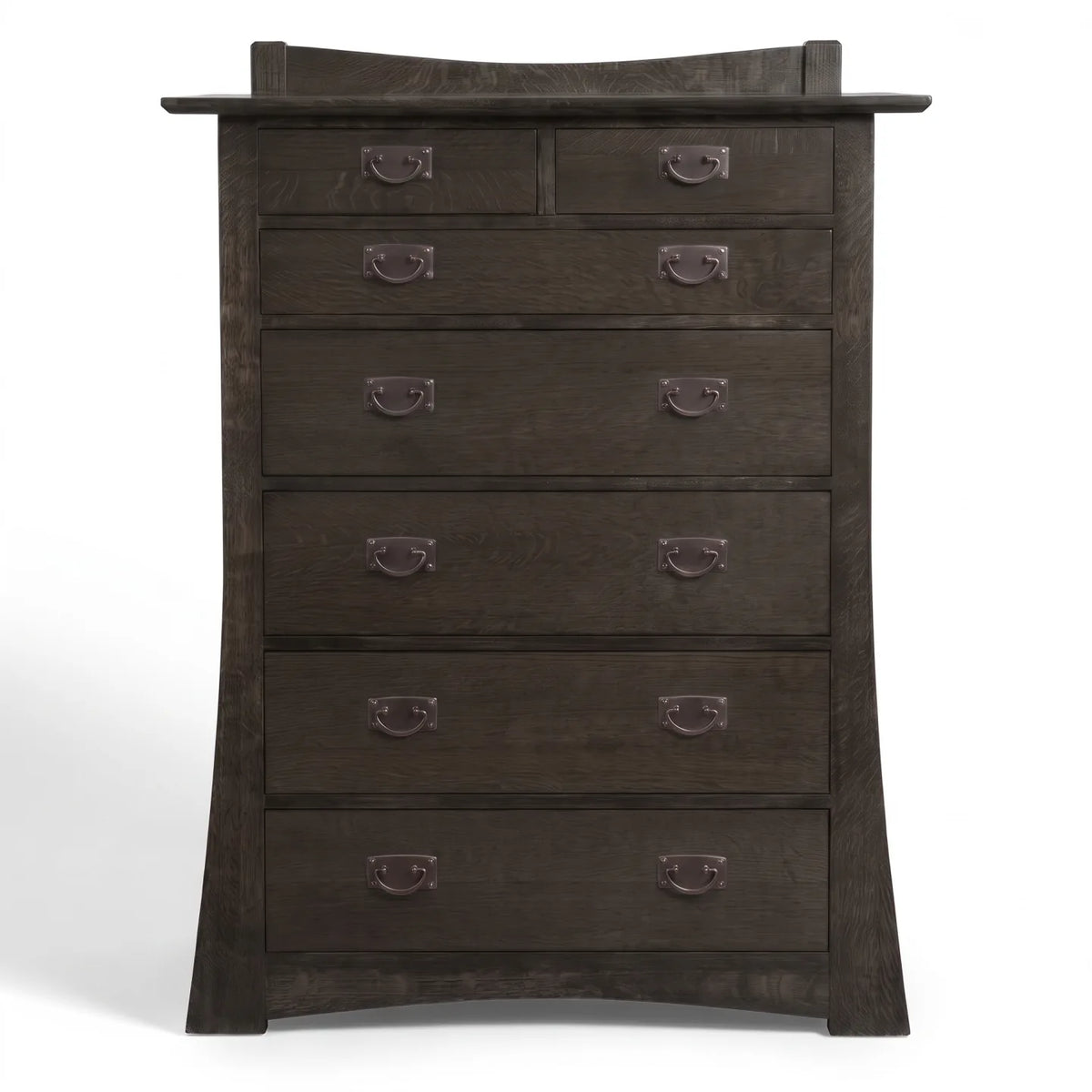 Bungalow 7-Drawer Bedroom Chest - Charcoal on a white background