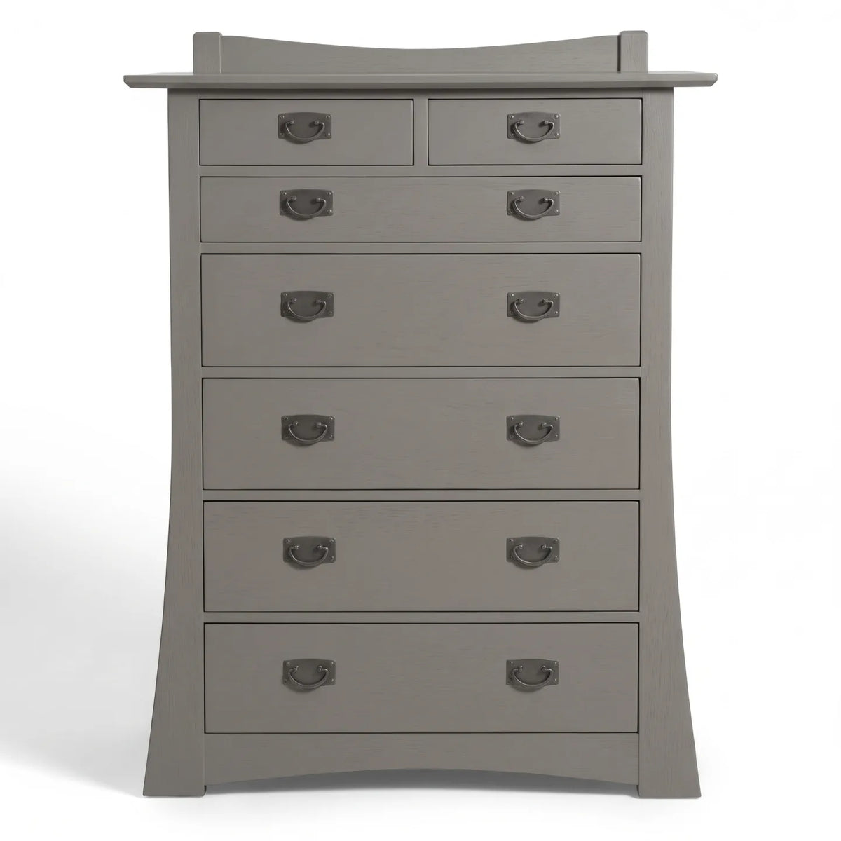 Bungalow 7-Drawer Bedroom Chest - Stone Gray on a white background