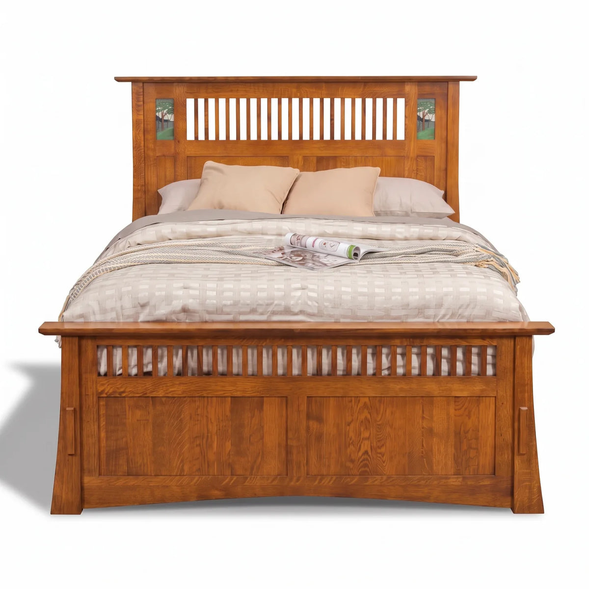 Mosaic Platform Bungalow Bed Frame - Country on a white background