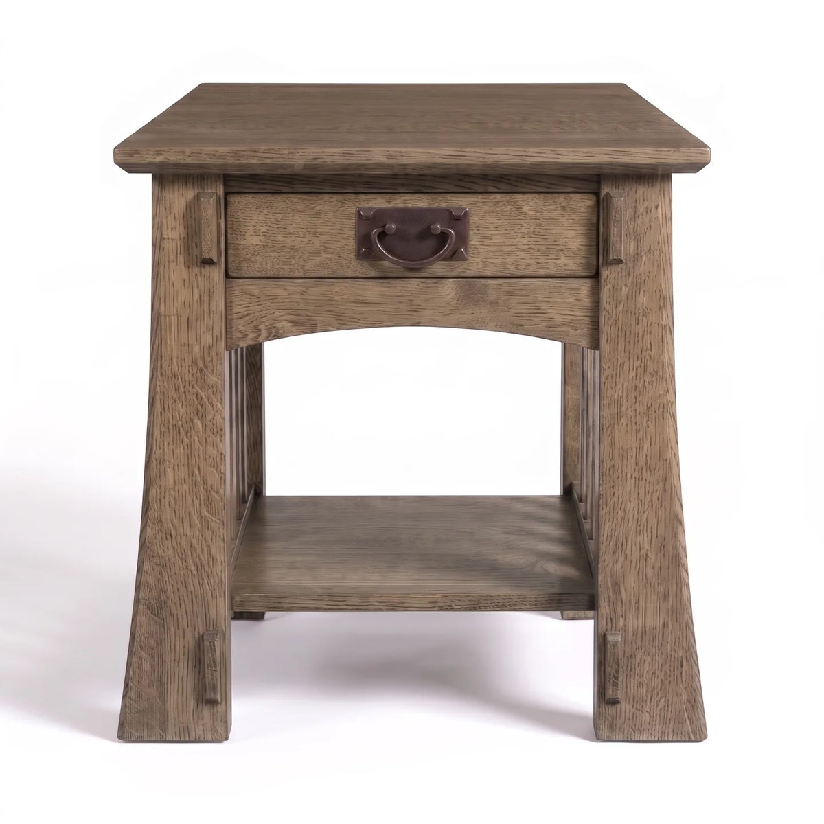 Bungalow End Table - Stone Gray on a white background