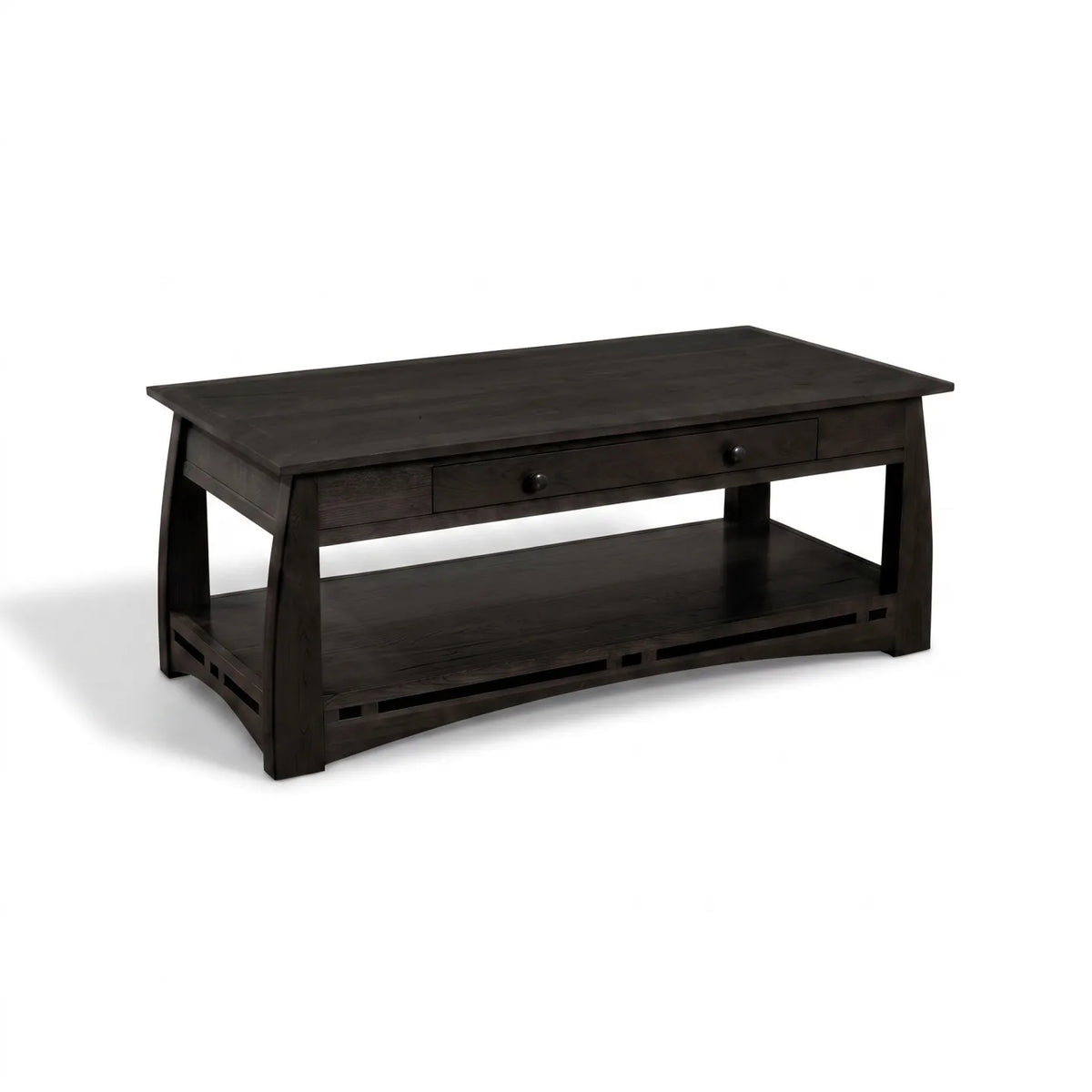 African Inlay Coffee Table - Black on a white background