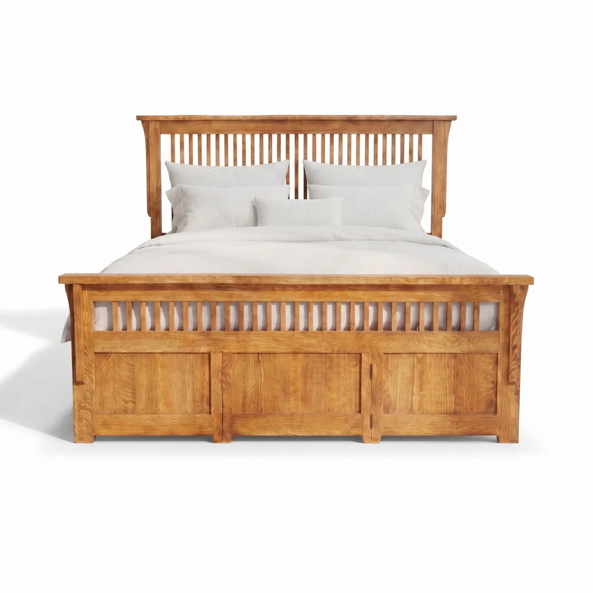 Spindle Platform Bed Frame - Country on a white background