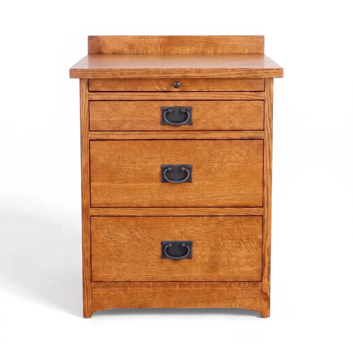 Mission 3-Drawer Tray Nightstand - Country on a white background
