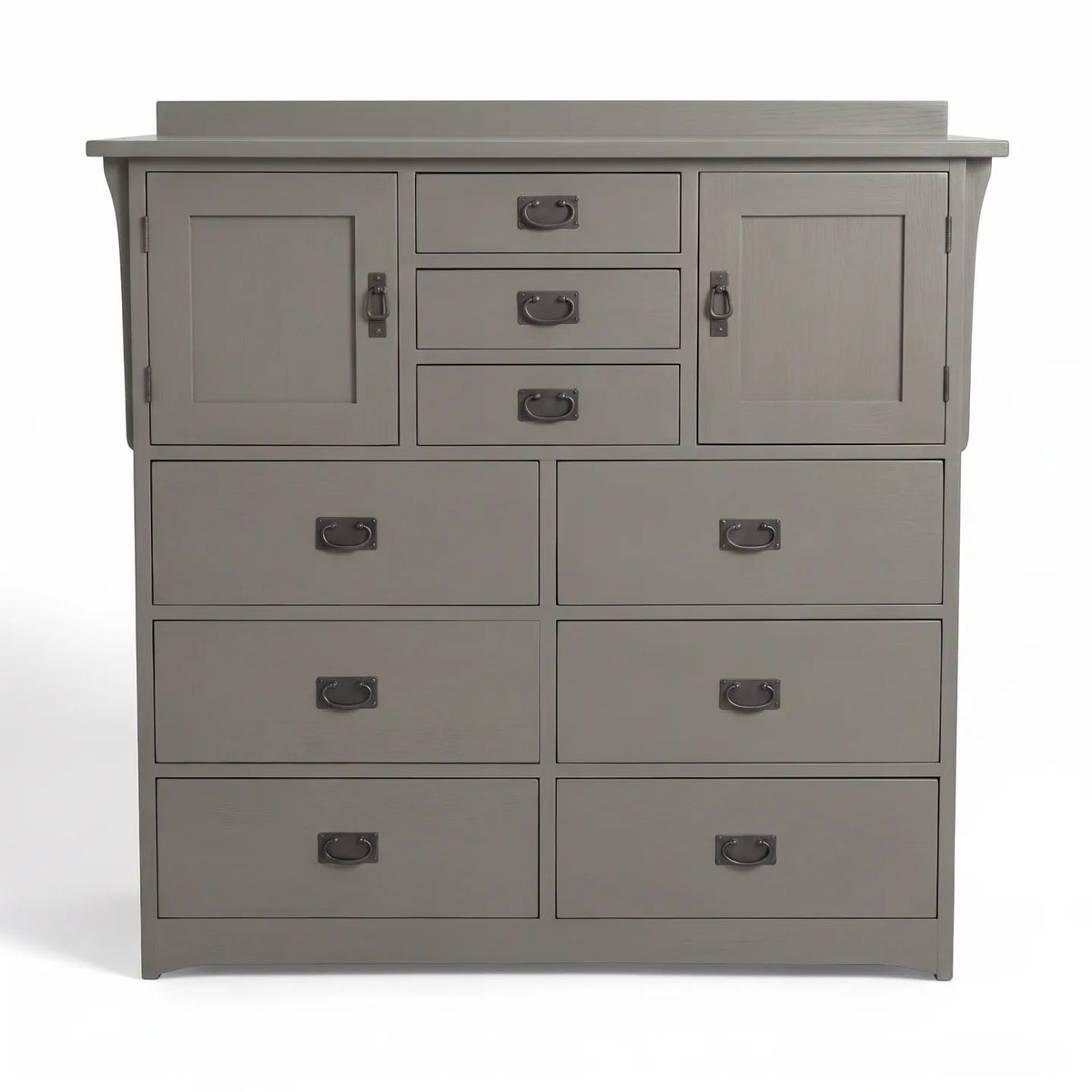 Mission 9-Drawer Bedroom Chest - Stone Gray on a white background