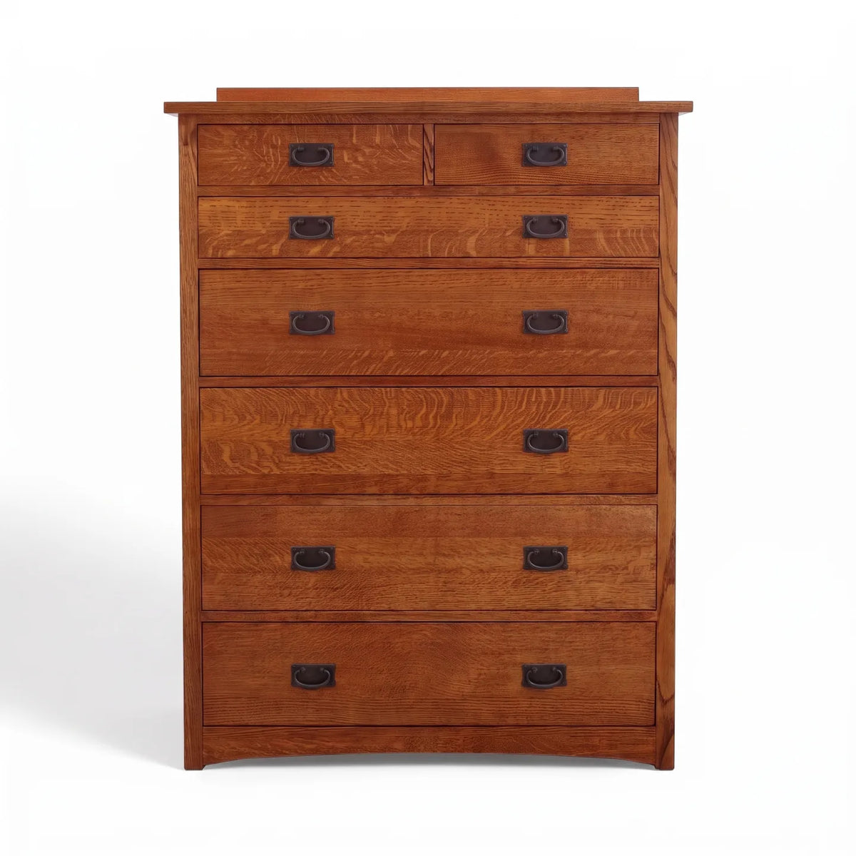 Mission 7-Drawer Bedroom Chest - Antique Brown on a white background