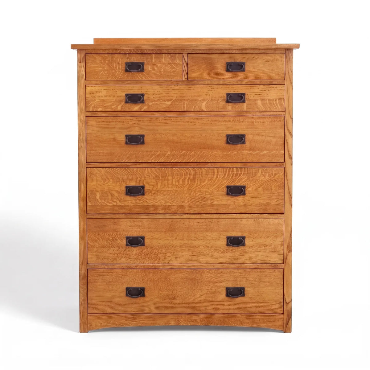 Mission 7-Drawer Bedroom Chest - Country on a white background