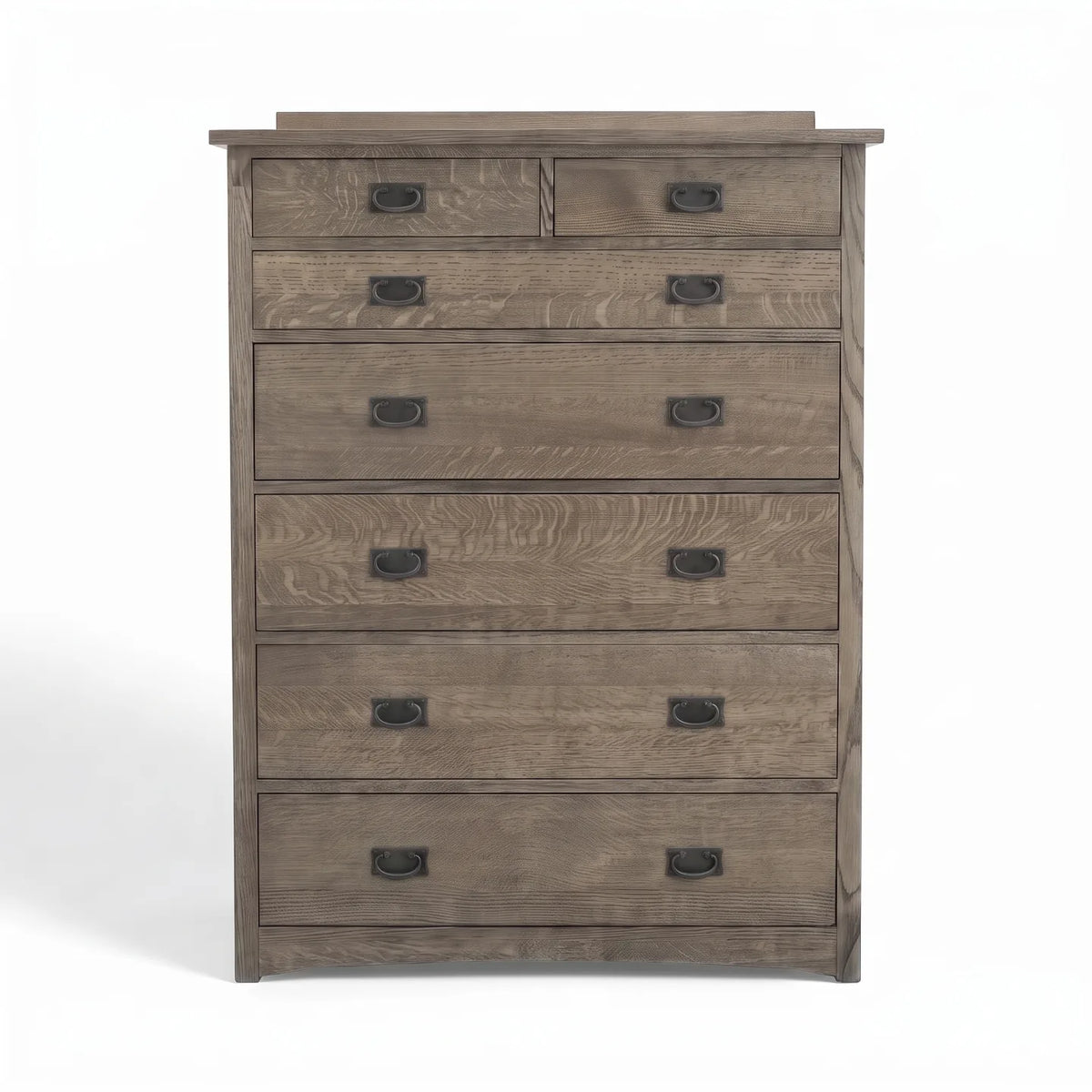 Mission 7-Drawer Bedroom Chest - Stone Gray on a white background