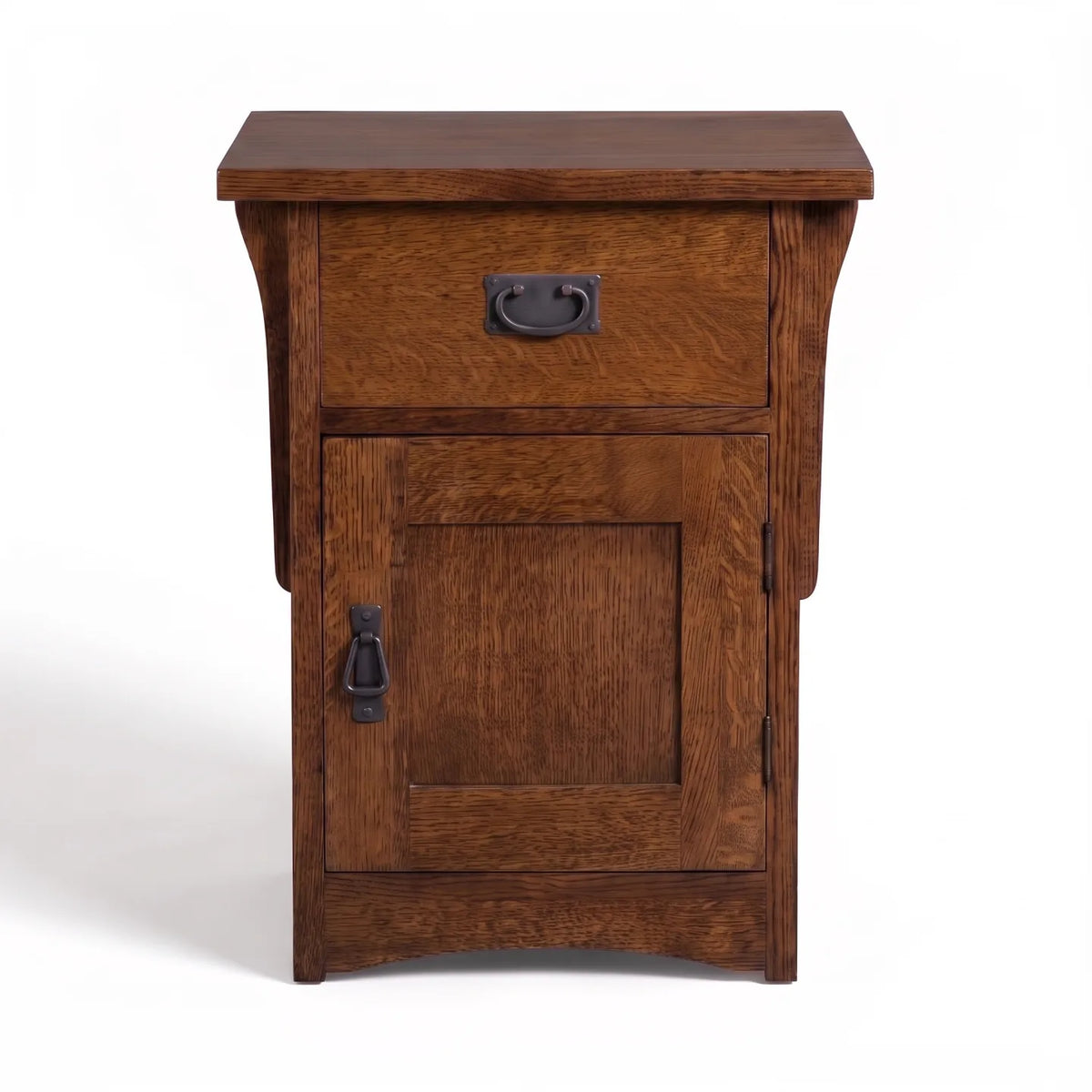 Mission Storage Nightstand - Walnut on a white background