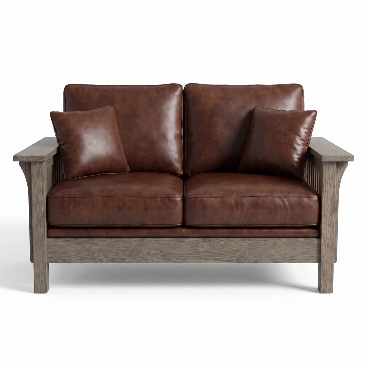 Loveseat - Stone Gray on a white background