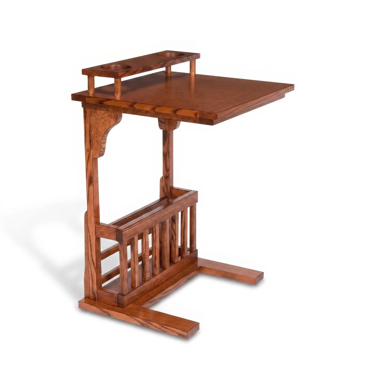Laptop Sofamate with Cup Holders - Antique Brown on a white background