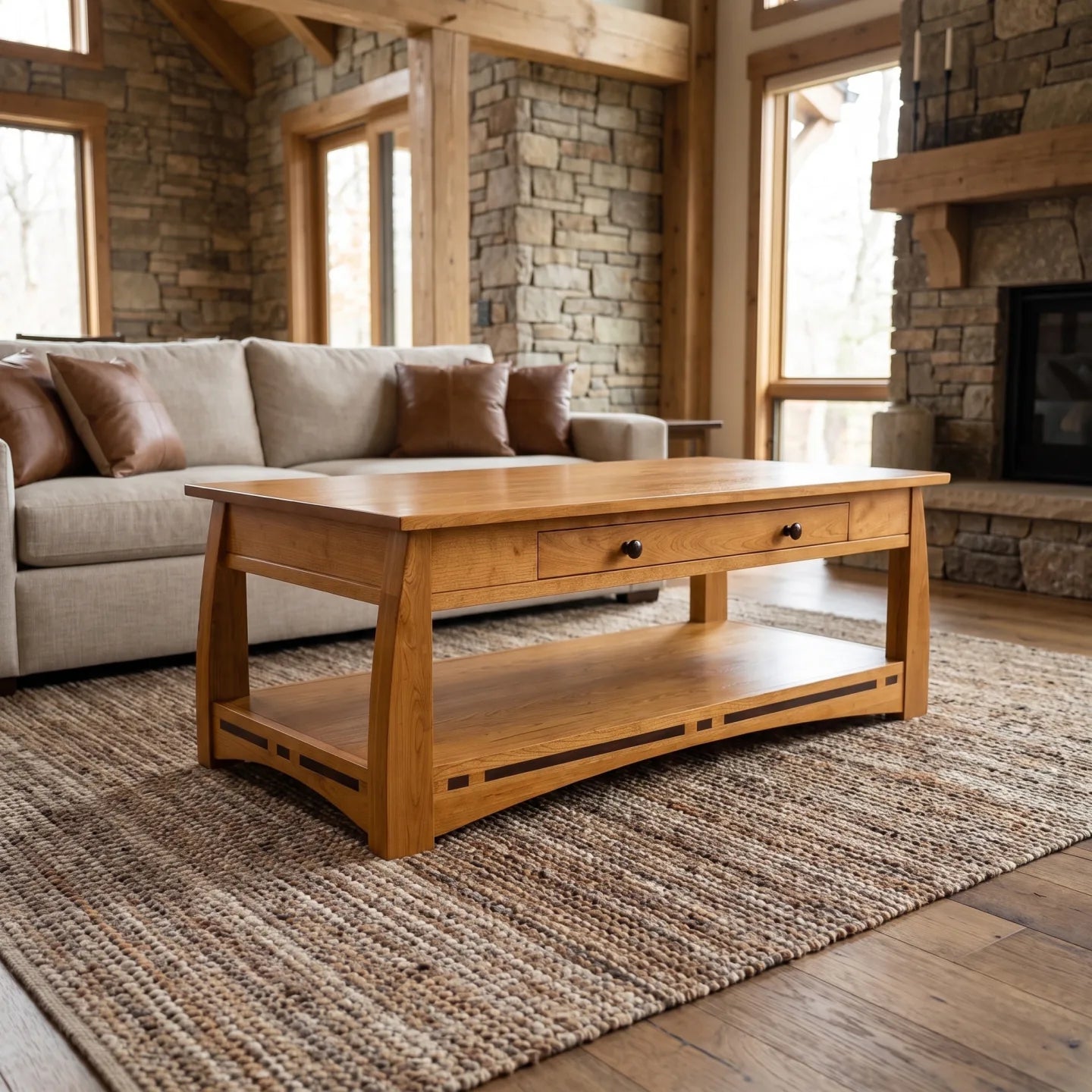 African Inlay Coffee Table - Country