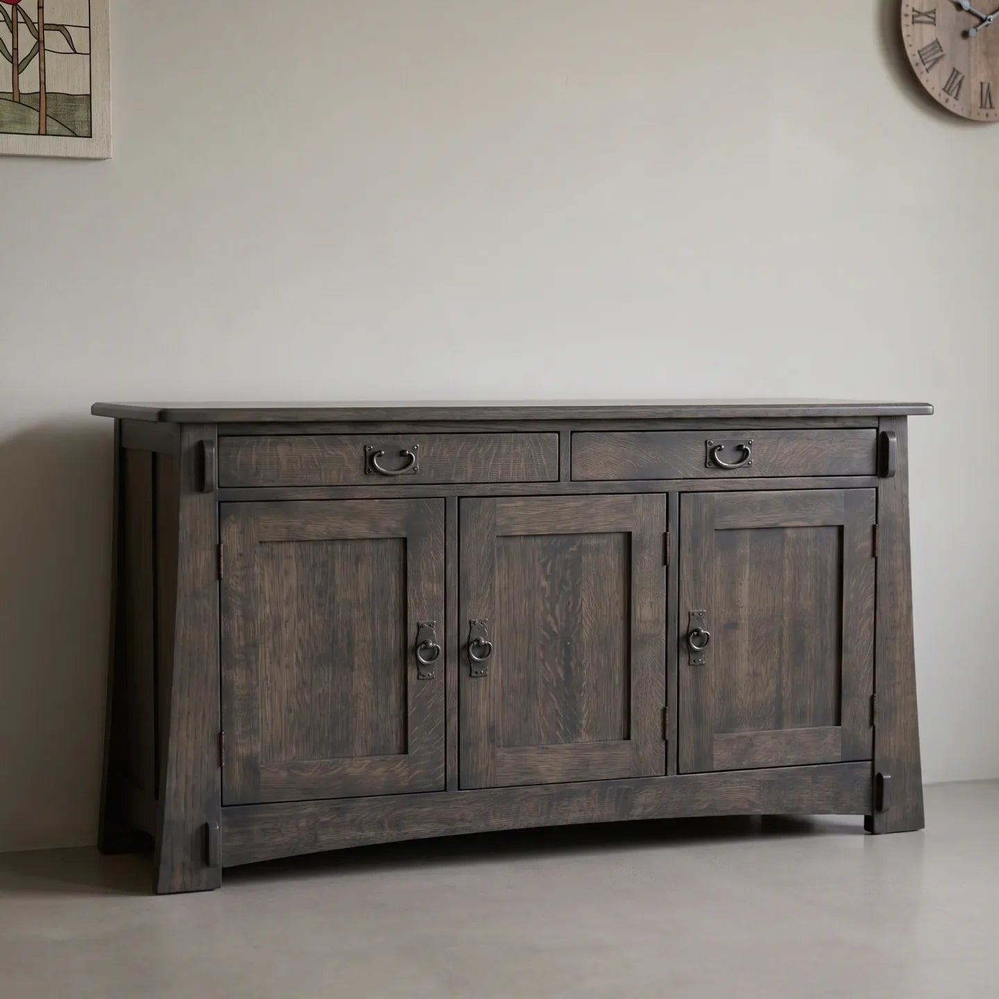 Bungalow 3-Door Console - Charcoal