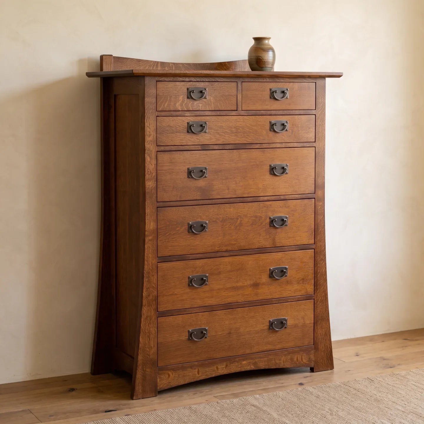 Bungalow 7-Drawer Bedroom Chest - Antique Brown