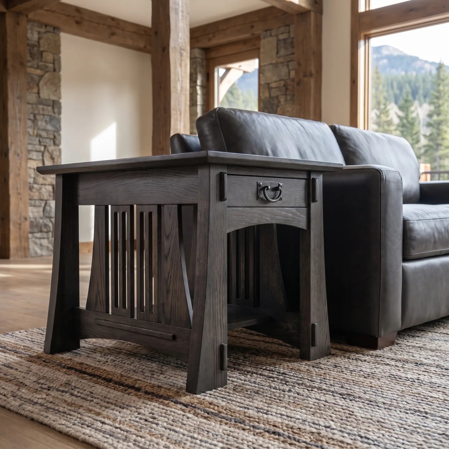 Bungalow End Table - Charcoal
