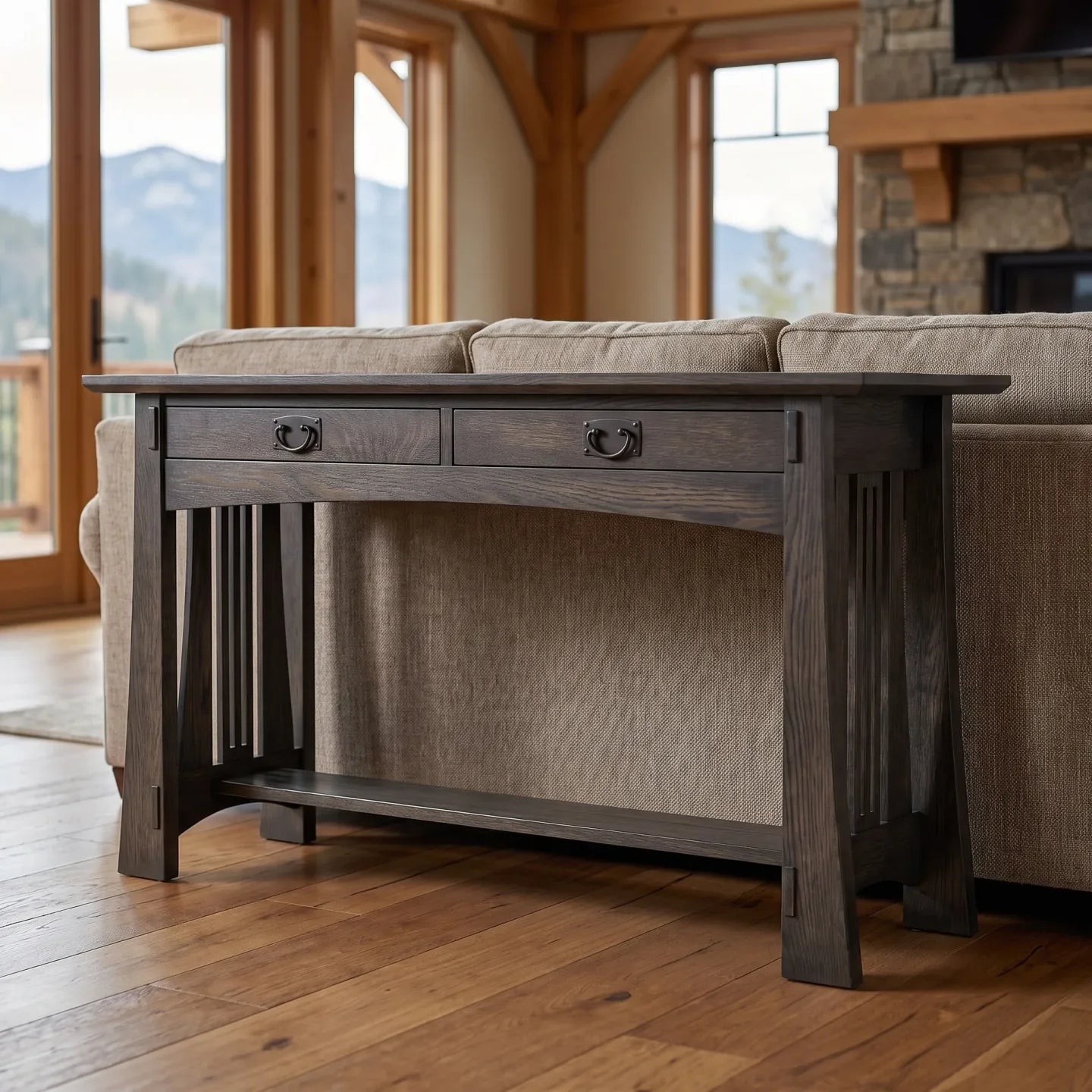 Bungalow Sofa Table - Charcoal