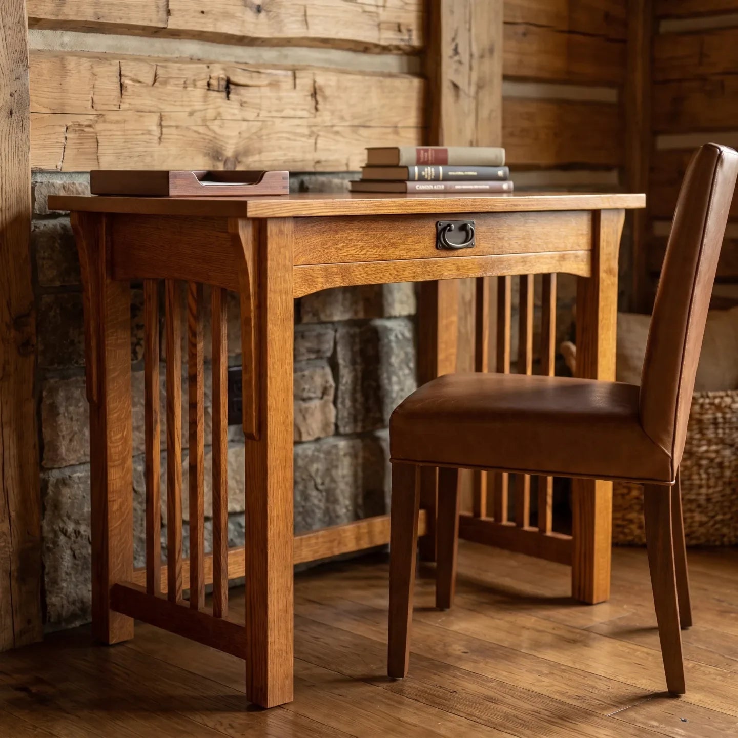 Mission 1-Drawer Desk - Country