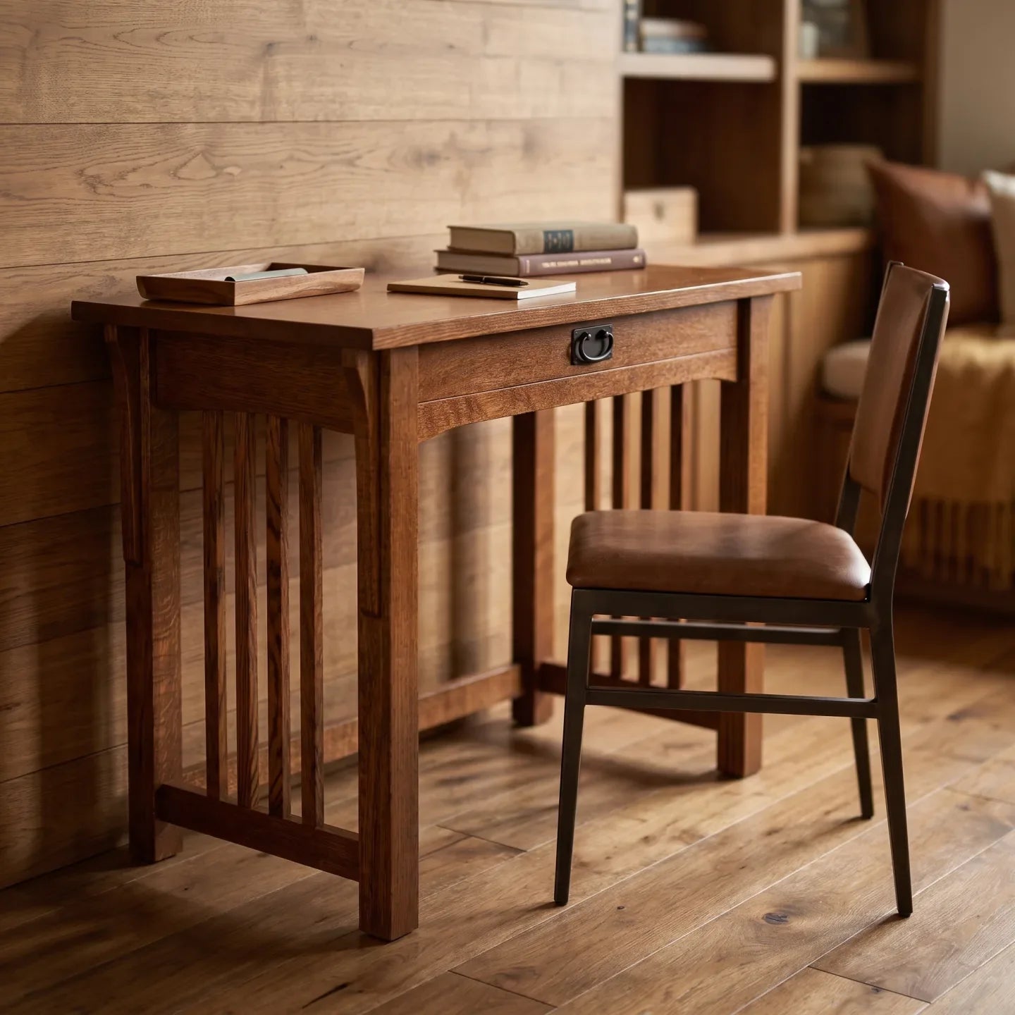 Mission 1-Drawer Desk - Walnut