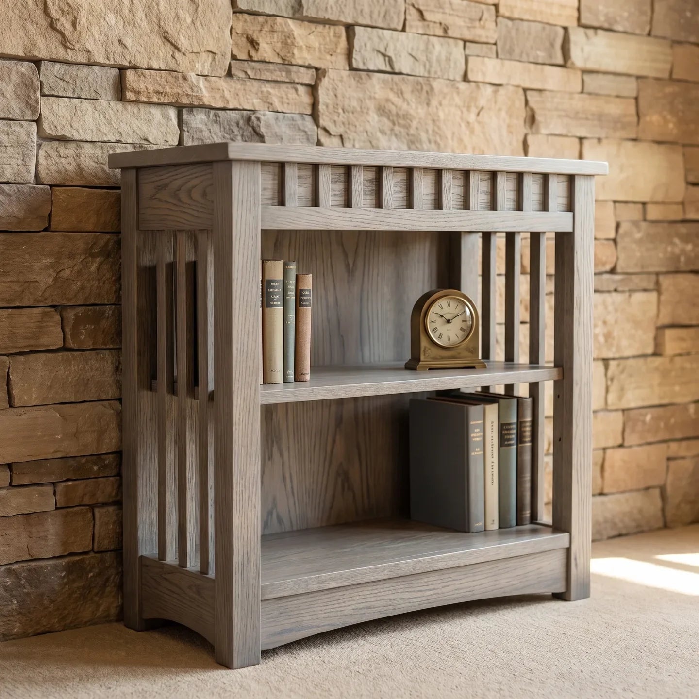 30" Bookcase - Stone Gray