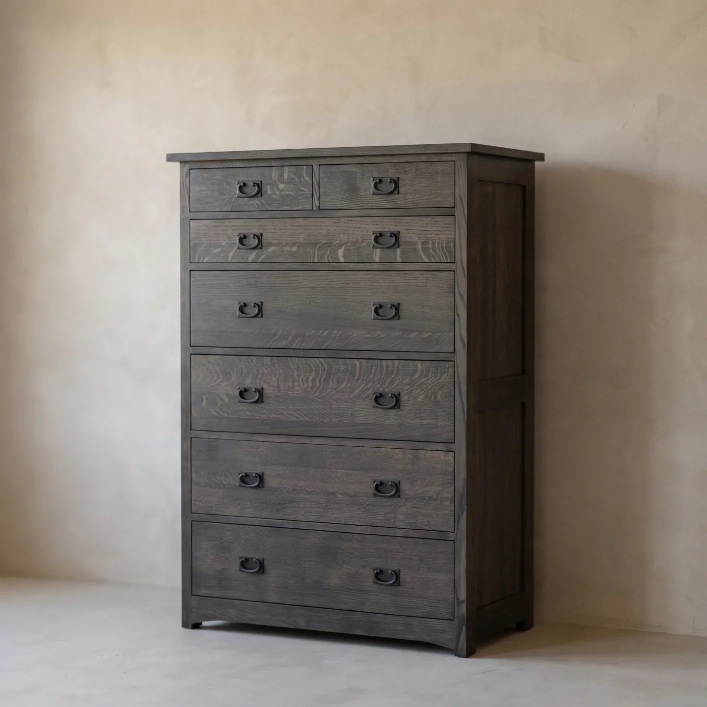 Mission 7-Drawer Bedroom Chest - Charcoal