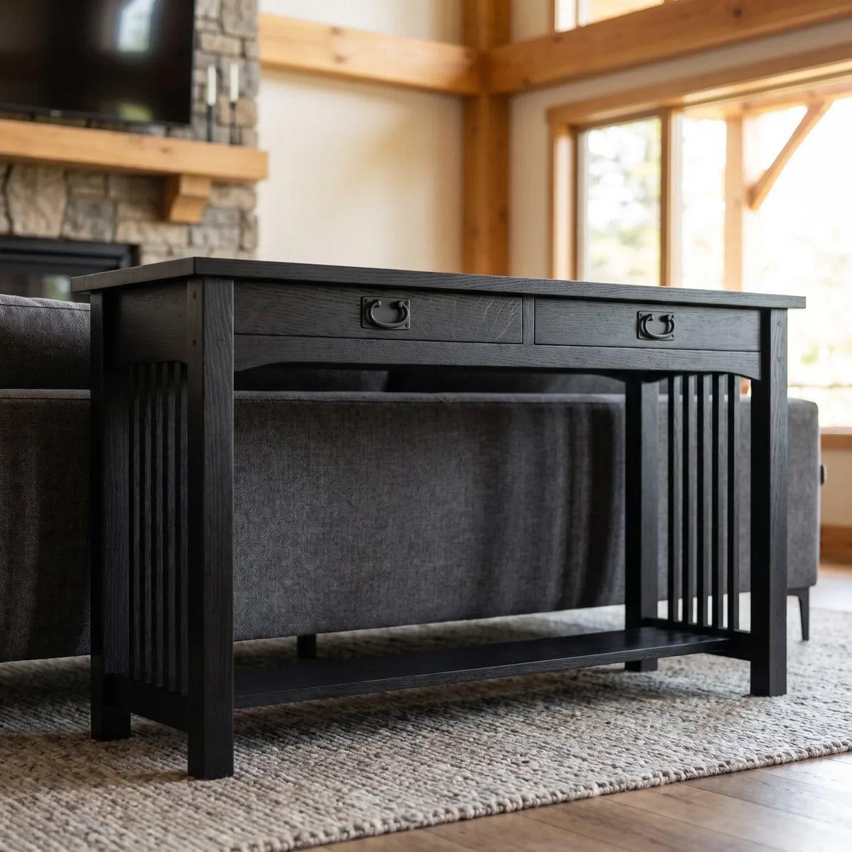 Mission Sofa Table - Black