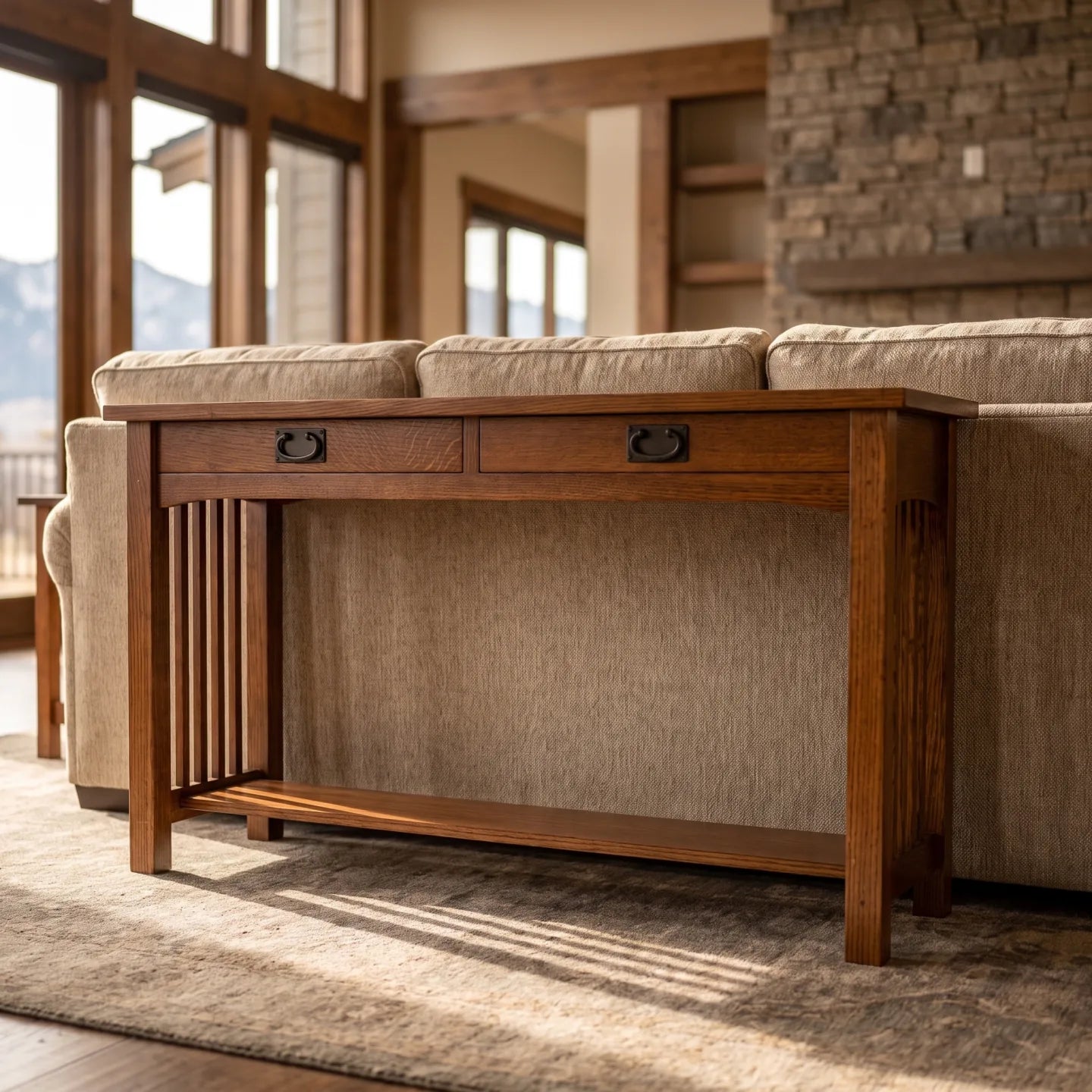 Mission Sofa Table - Walnut