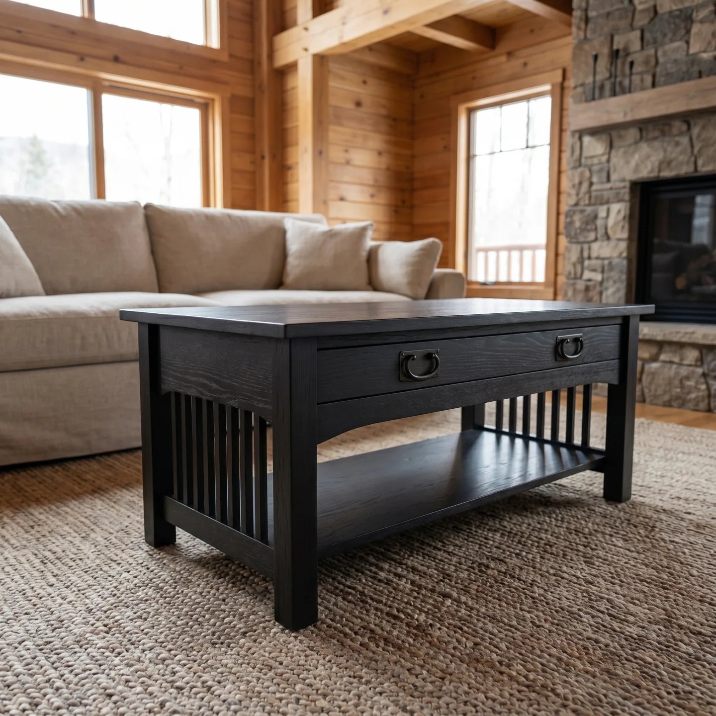 Mission Spacesaver Coffee Table - Black