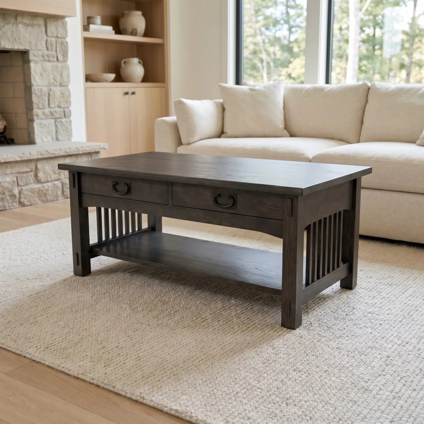 Mission Spacesaver Coffee Table - Charcoal