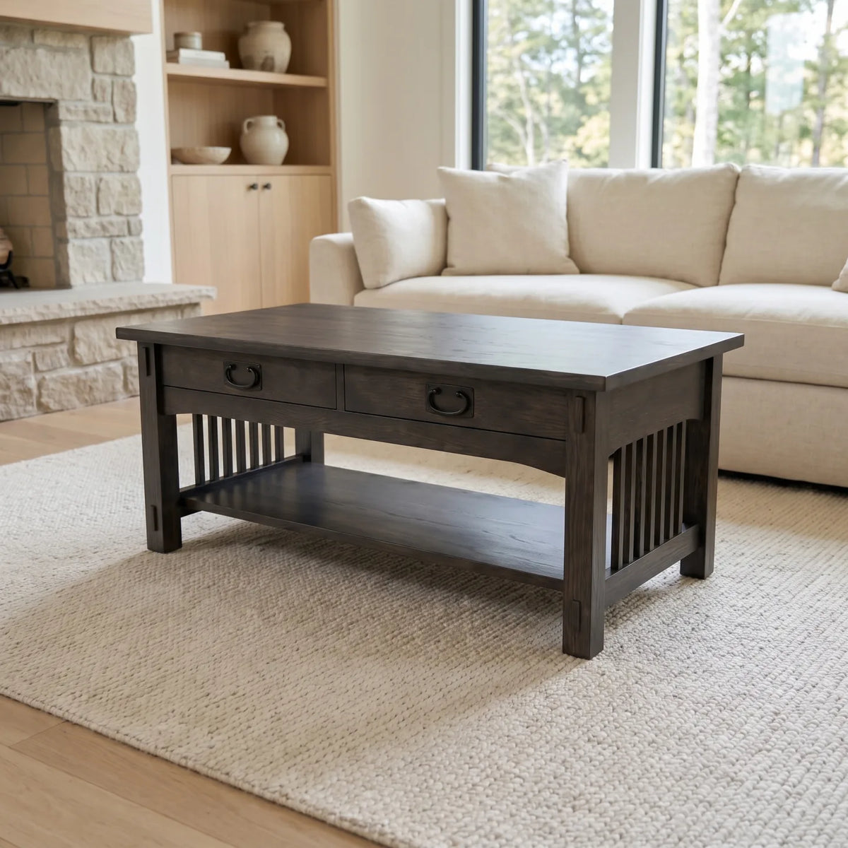 Mission Spacesaver Coffee Table - Charcoal