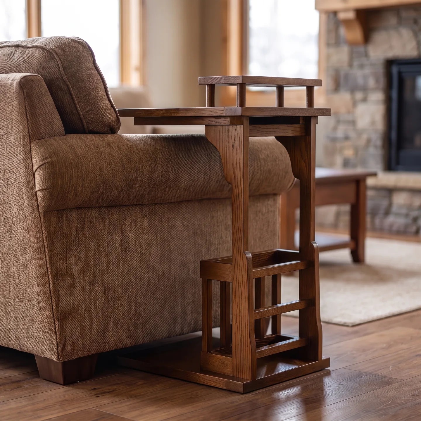 Sofamate with Cup Holder - Walnut