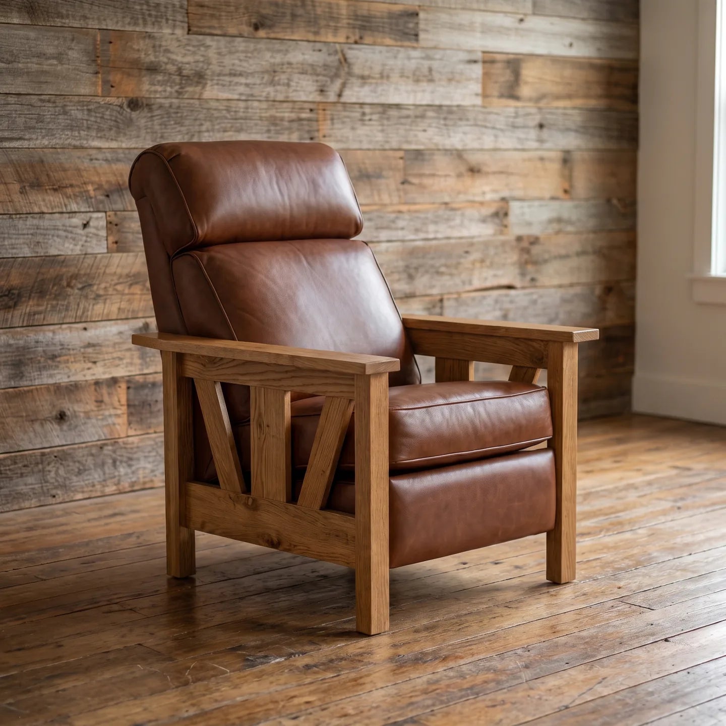 V-Frame Farmhouse Recliner