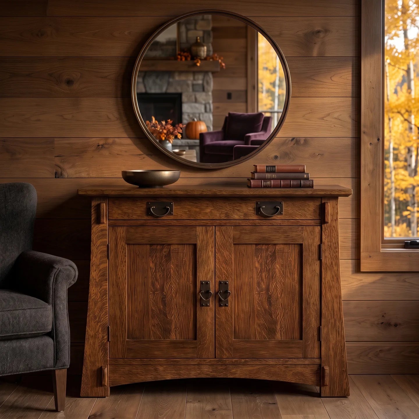 Bungalow 2-Door Console - Walnut