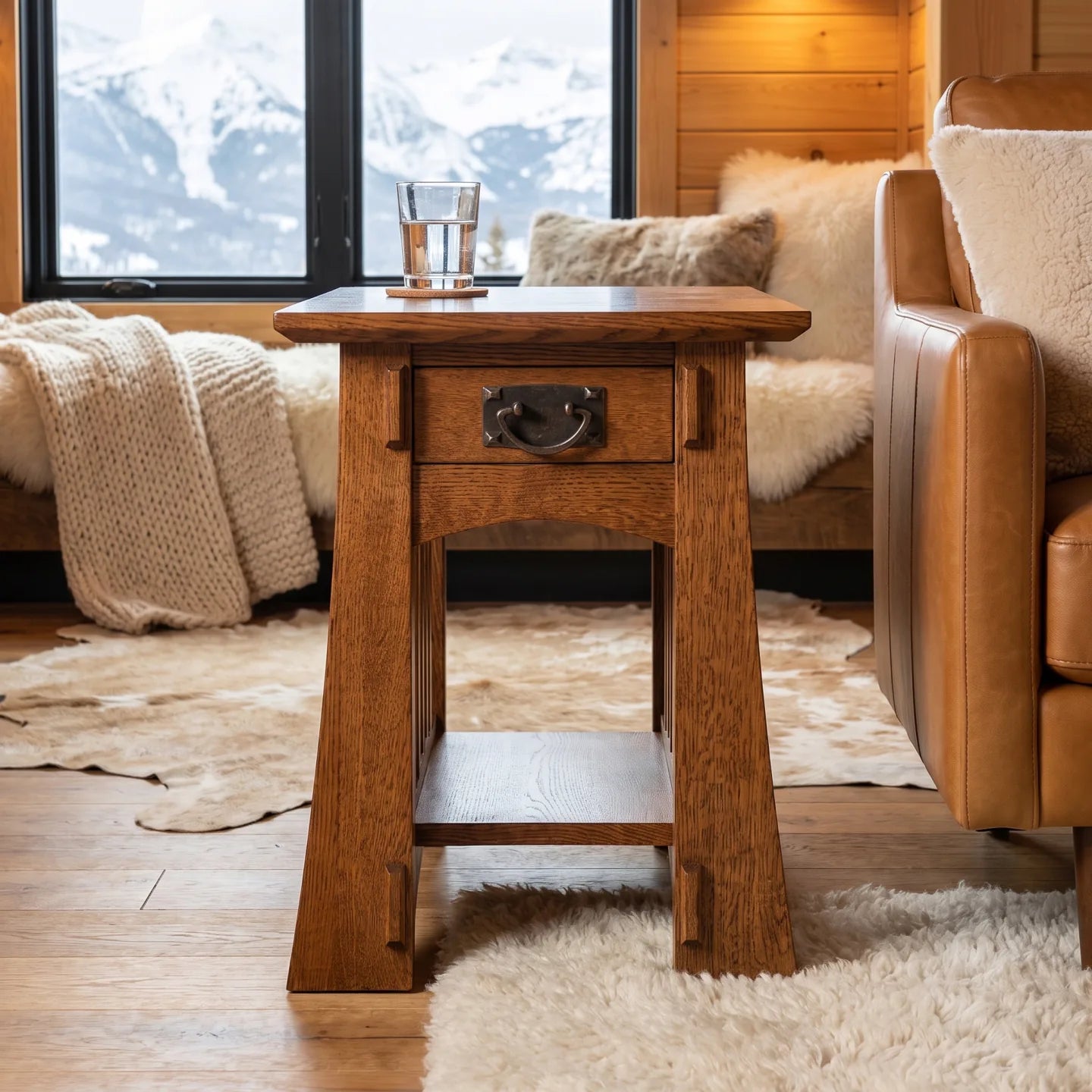 Bungalow Spacesaver End Table - Antique Brown