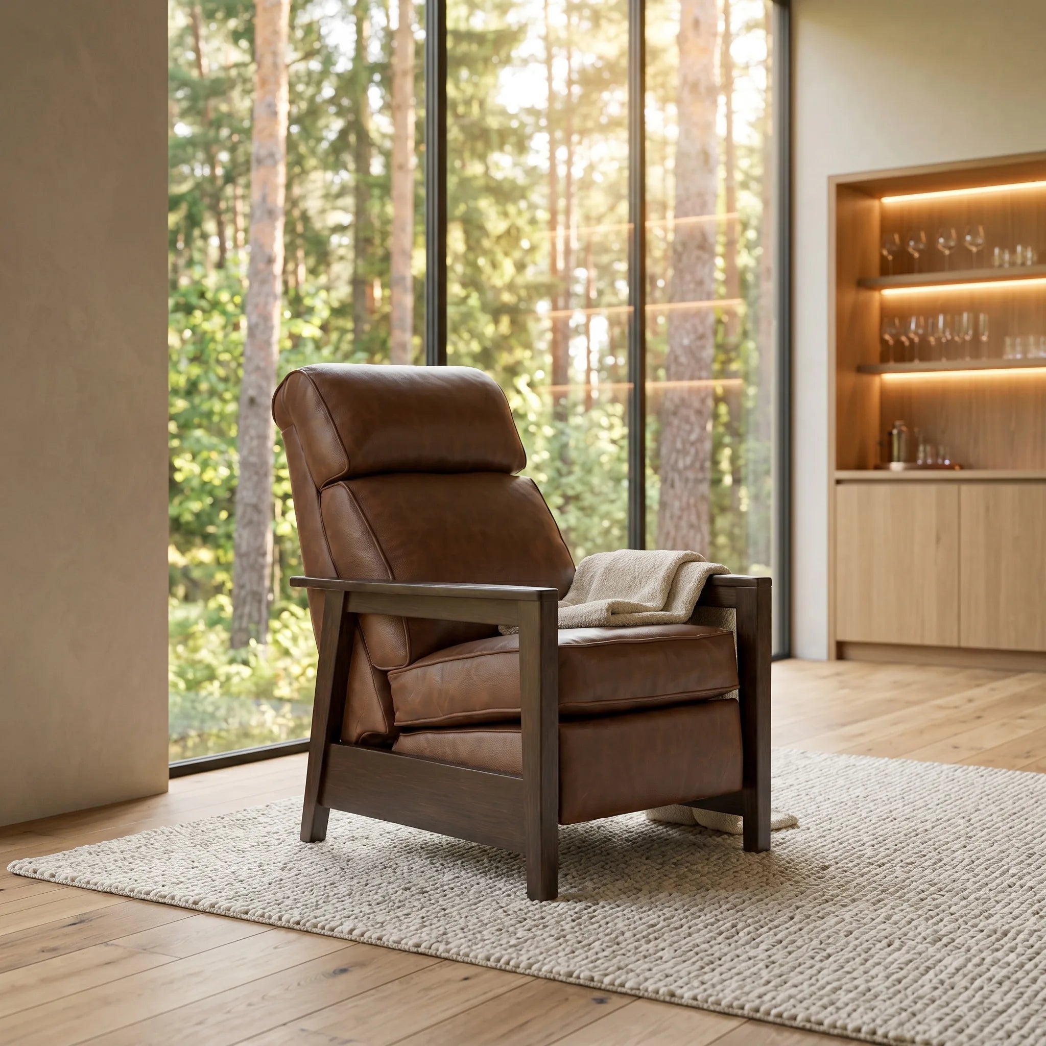 Mid-Century Modern Recliner — front view