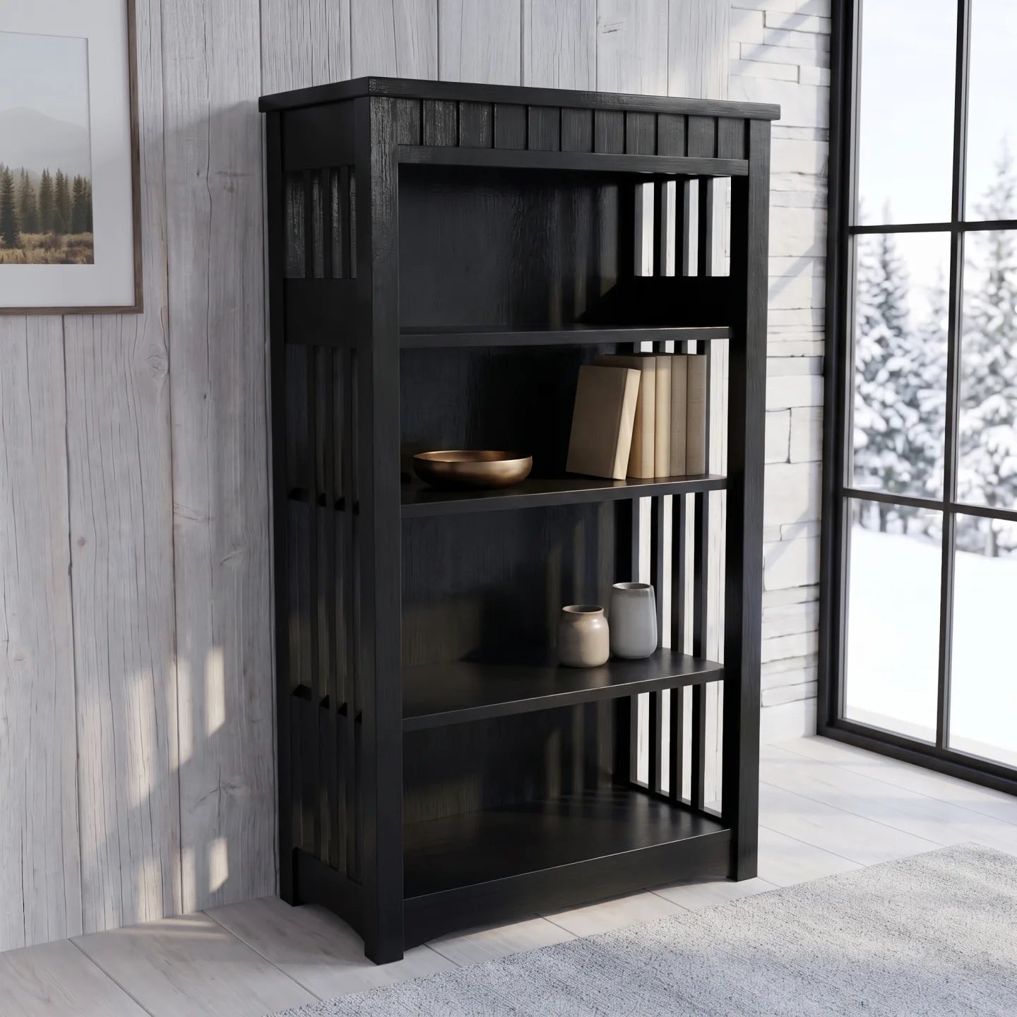 48" Bookcase - Black