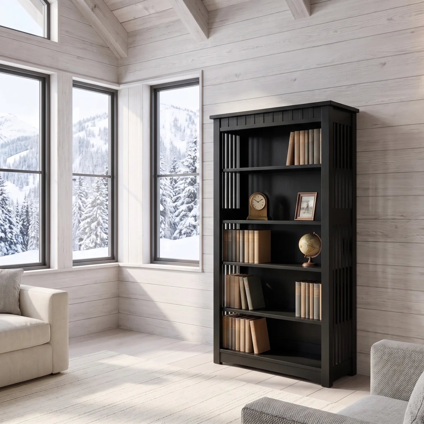 60" Bookcase - Black