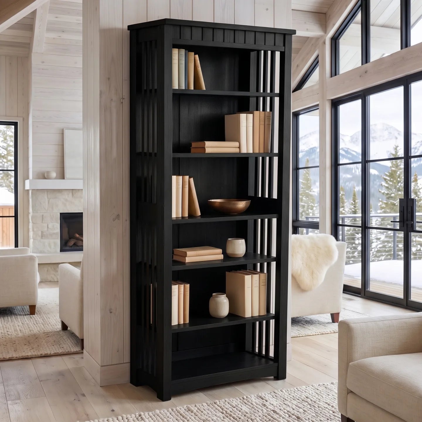 72" Bookcase - Black
