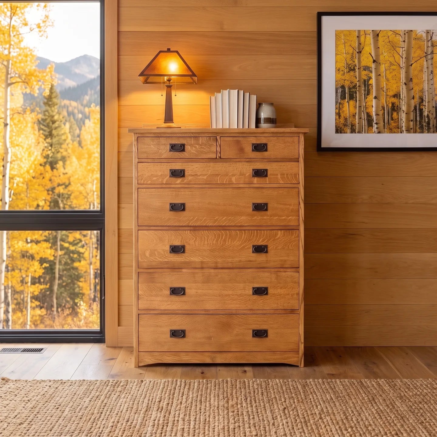 Mission 7-Drawer Bedroom Chest - Country