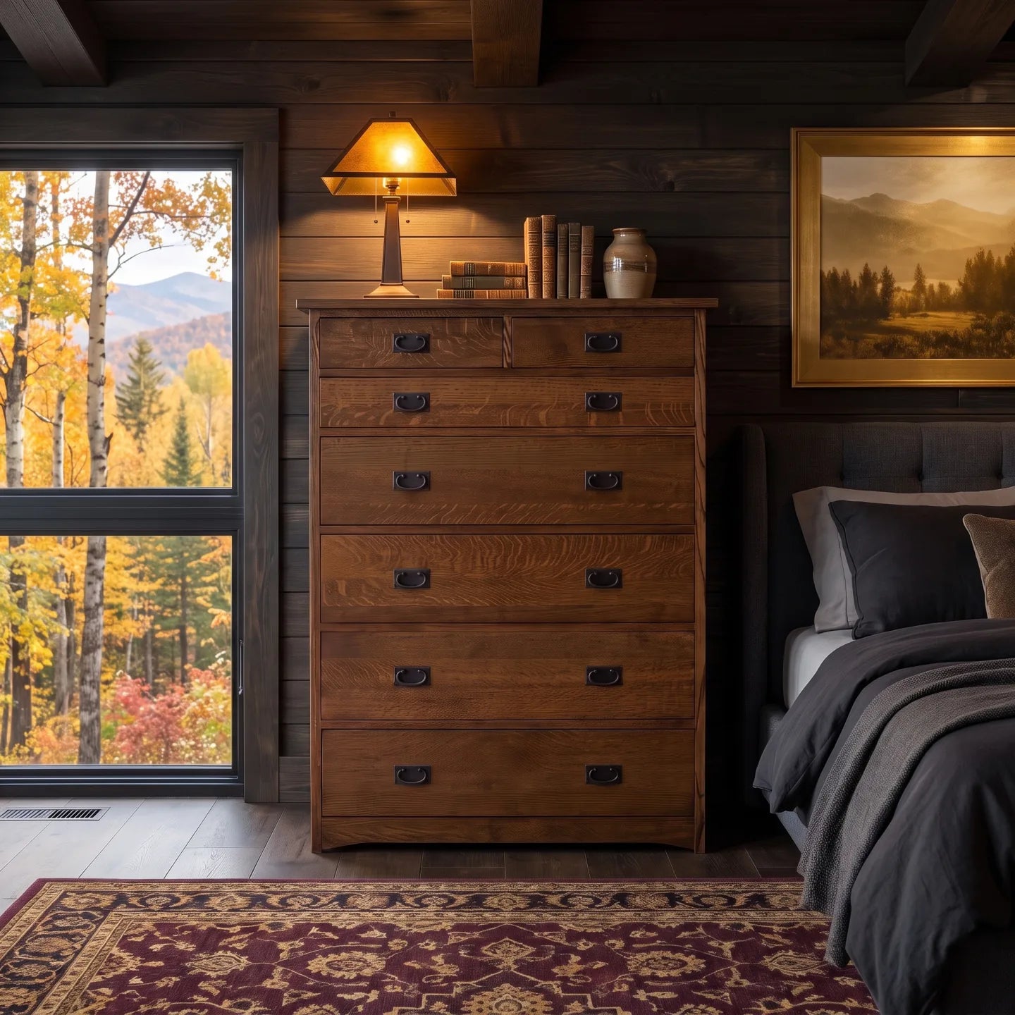 Mission 7-Drawer Bedroom Chest - Walnut