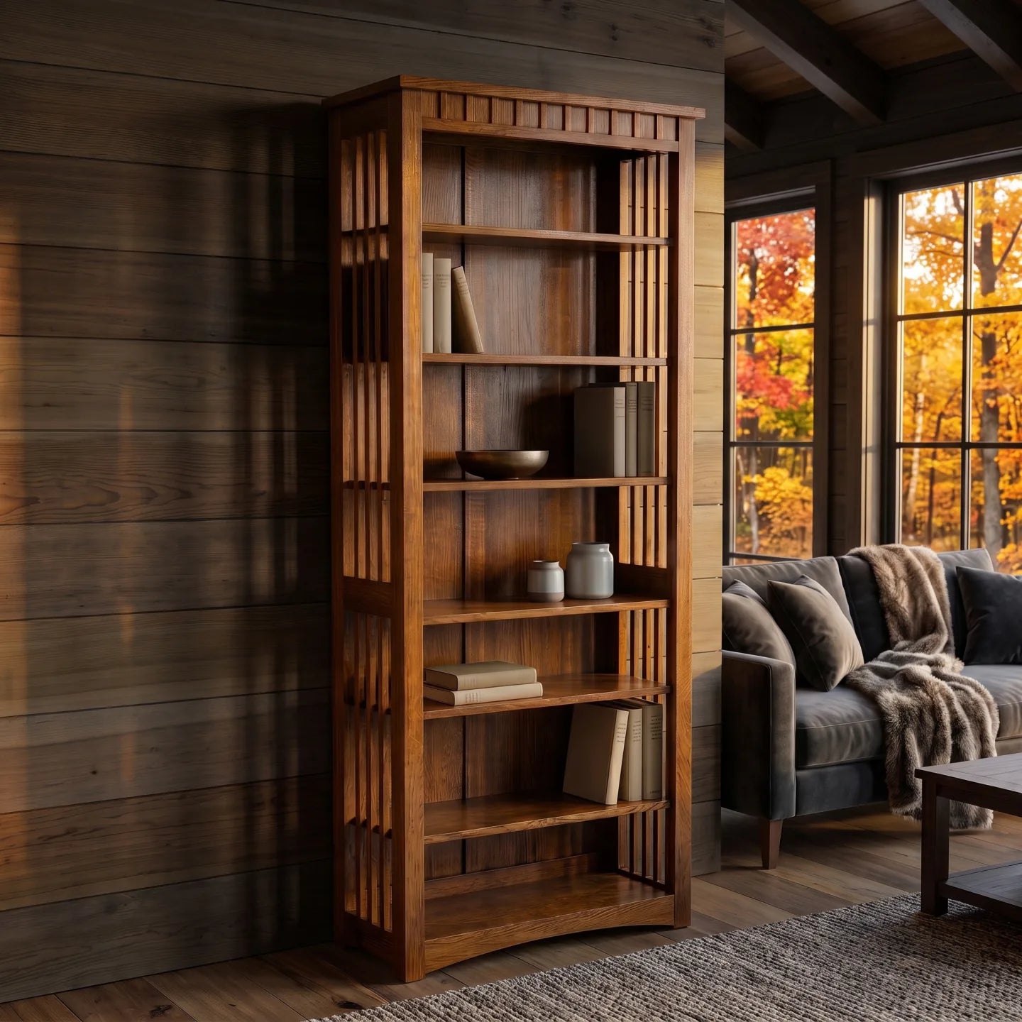 84" Bookcase - Walnut