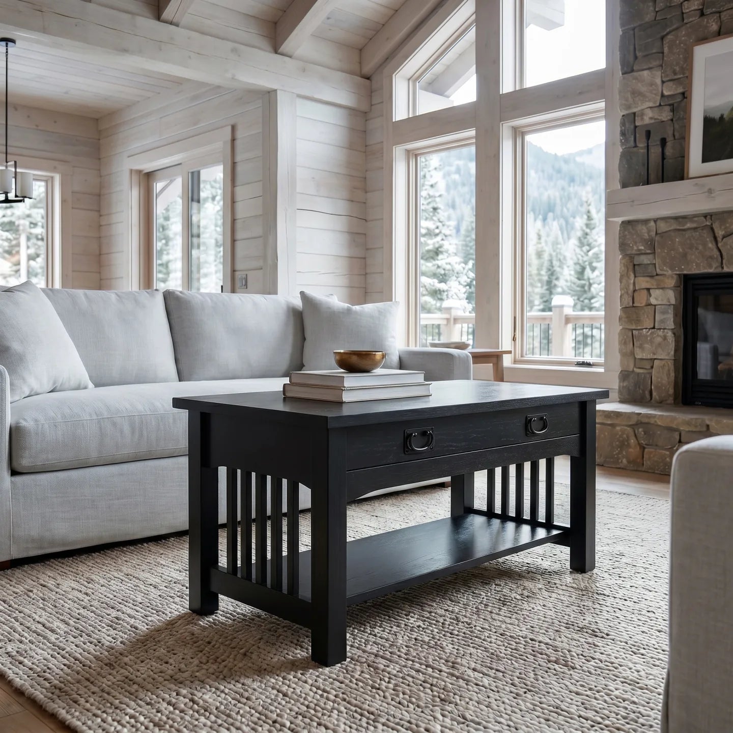 Mission Spacesaver Coffee Table - Black