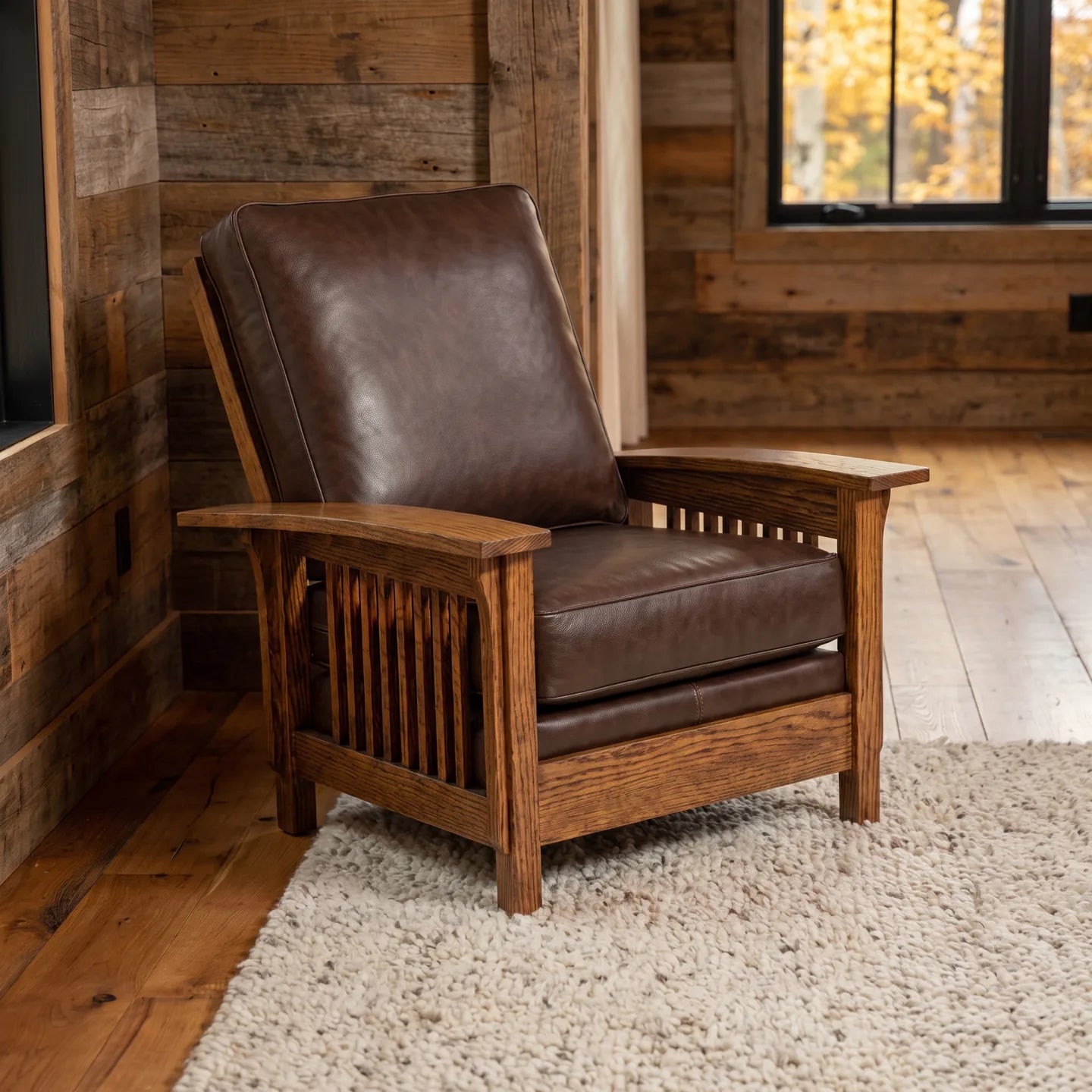 Morris Armchair - Solid Oak