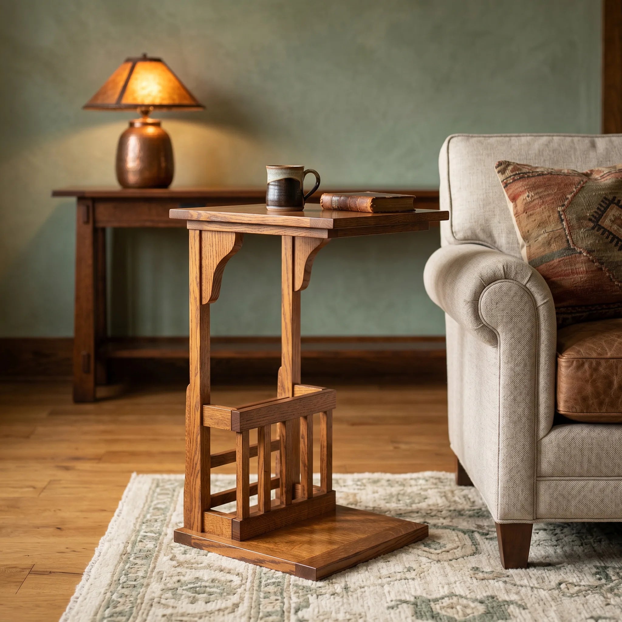Sofamate - Solid Oak — front view