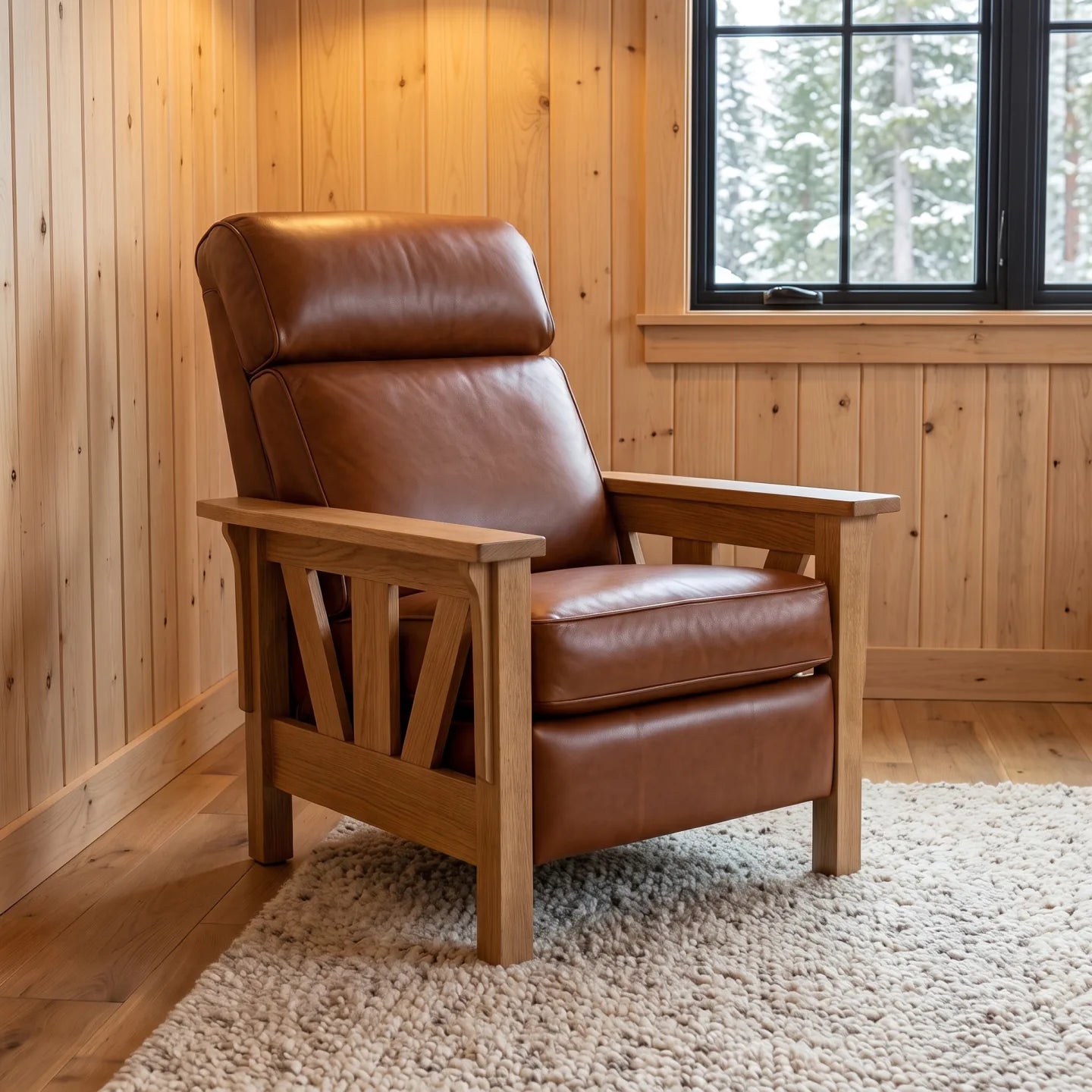 V-Frame Farmhouse Recliner
