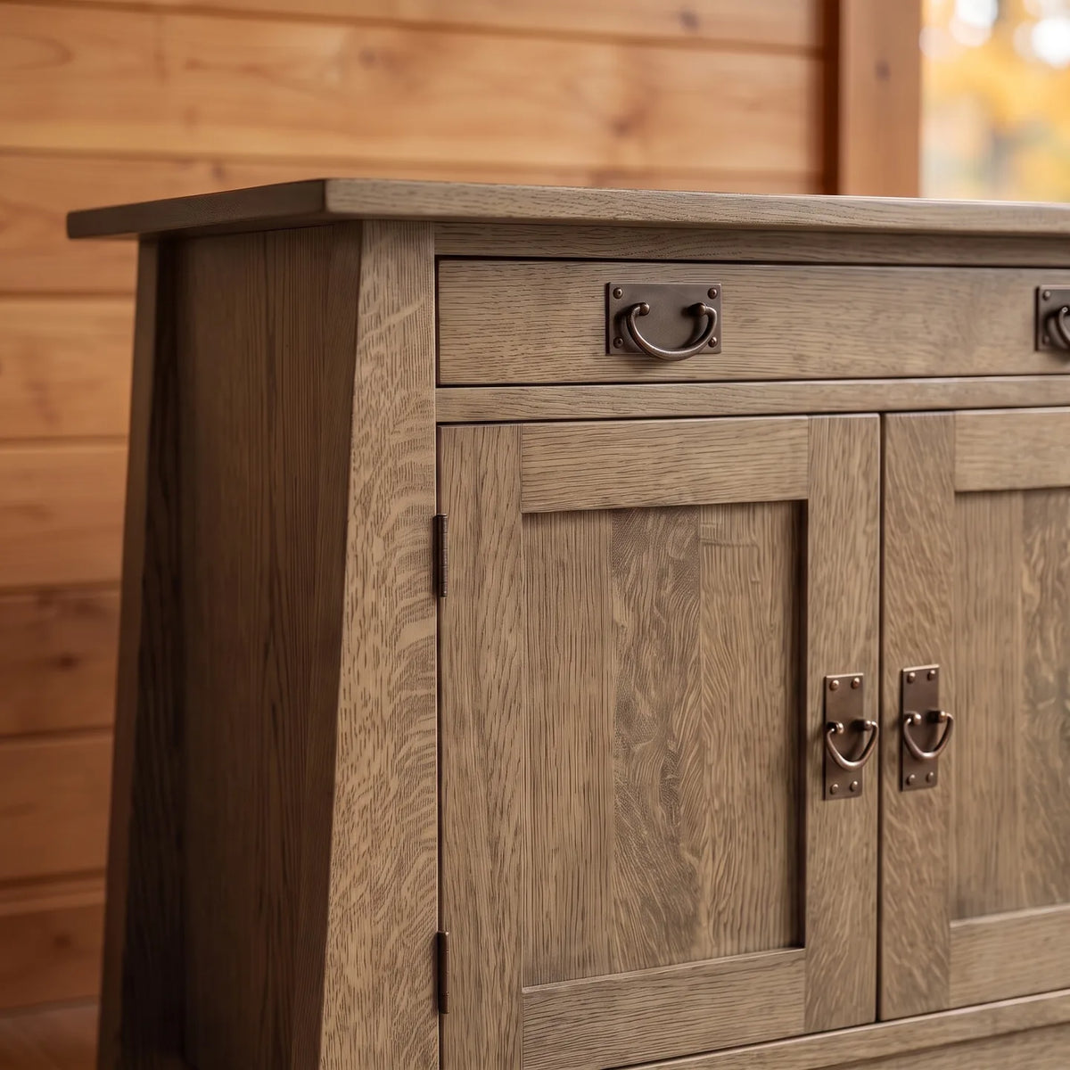 Bungalow 2-Door Console - Stone Gray